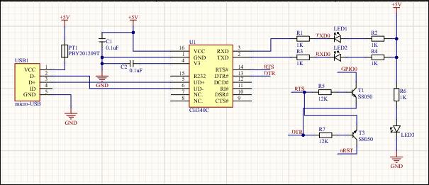 CH340C的电路设计
